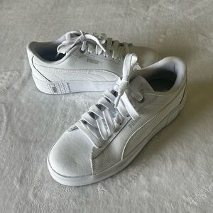 Puma Smash Platform White Classic Sneakers Women’s Size 6.5
